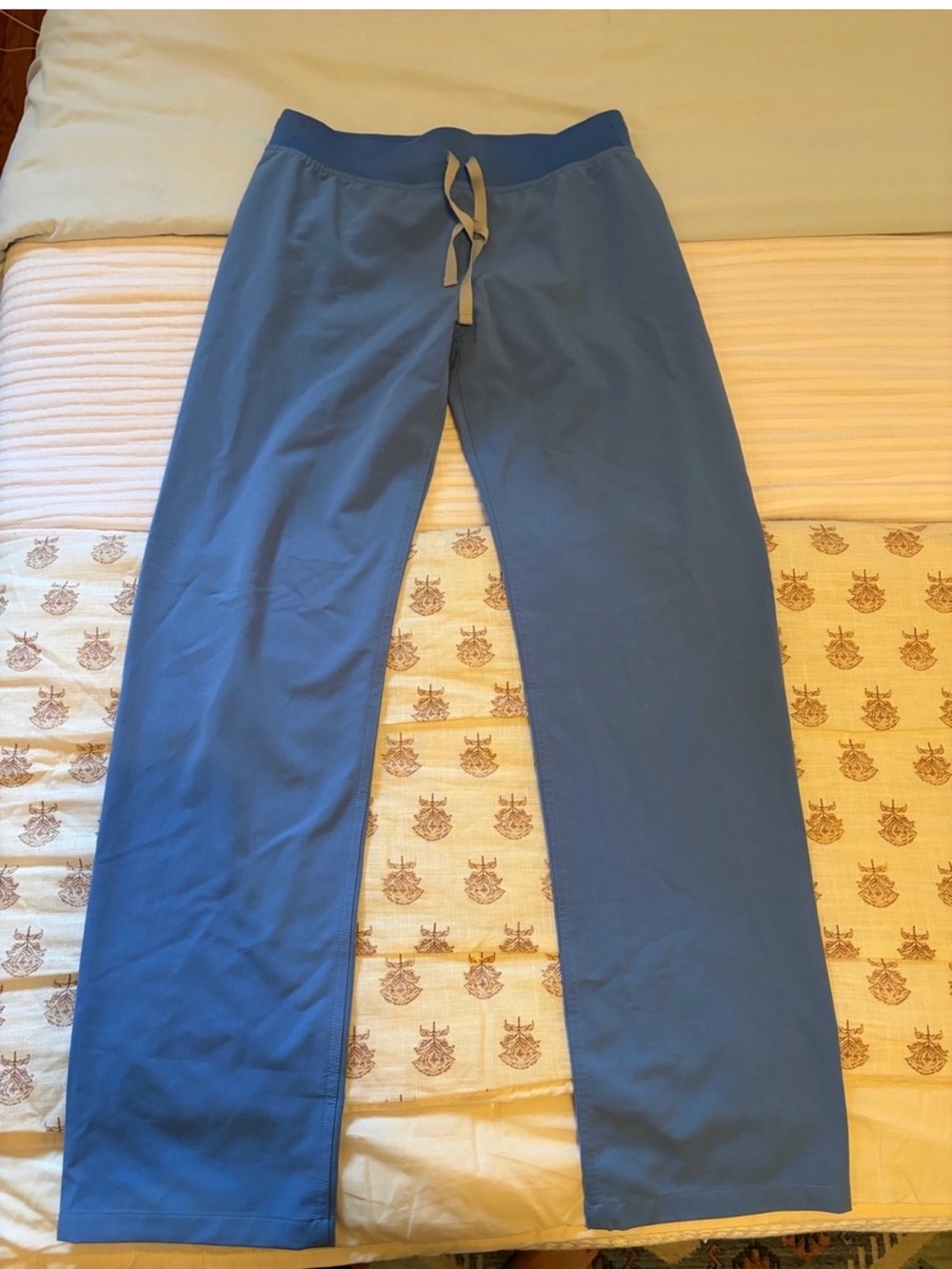Livingston Straight-Leg Scrub Pant size small TALL Ceil Blue